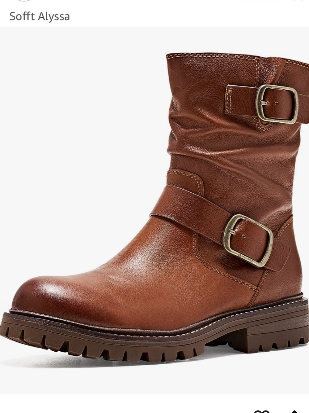 Söfft Brown Leather Buckle Boots